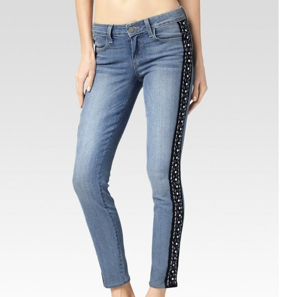 PAIGE Verdugo Ankle Skinny Jeans Embellished Jeans - Picture 1 of 8